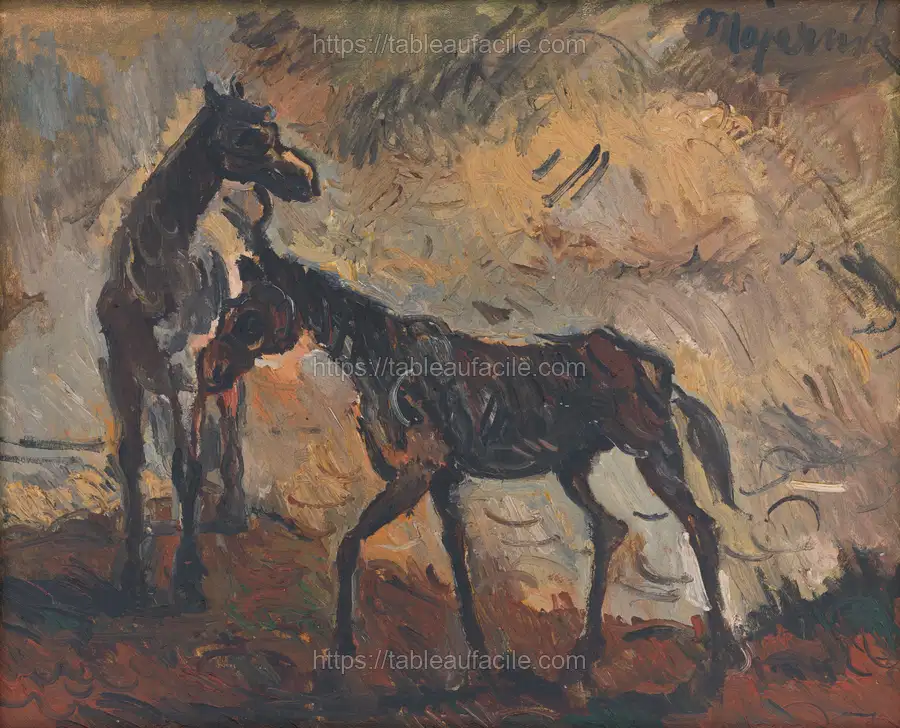 Runaway horses by Cyprián Majerník apercu