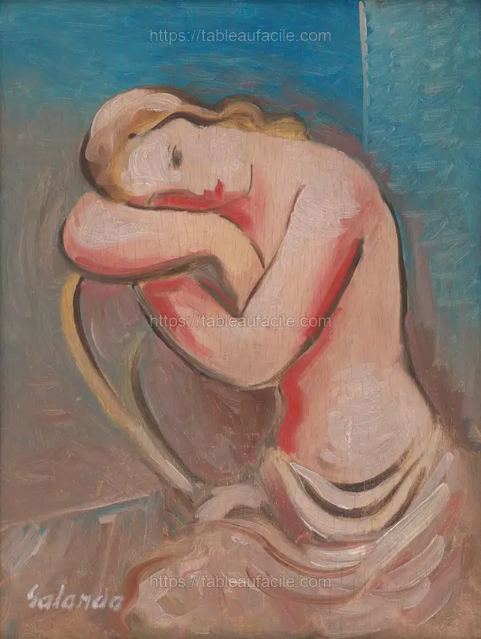 Seated model by Mikuláš Galanda apercu
