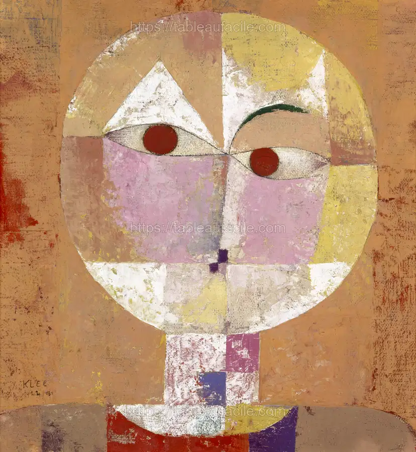 Senecio (Baldgreis) (1922) painting in high resolution by Paul Klee apercu