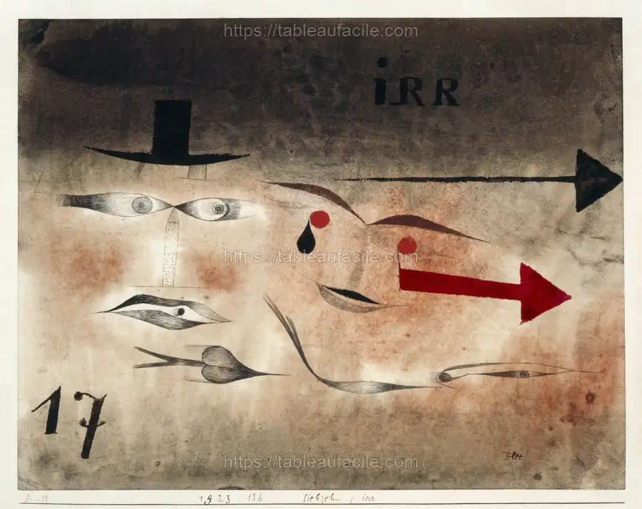 Seventeen, crazy (1923)  by Paul Klee apercu