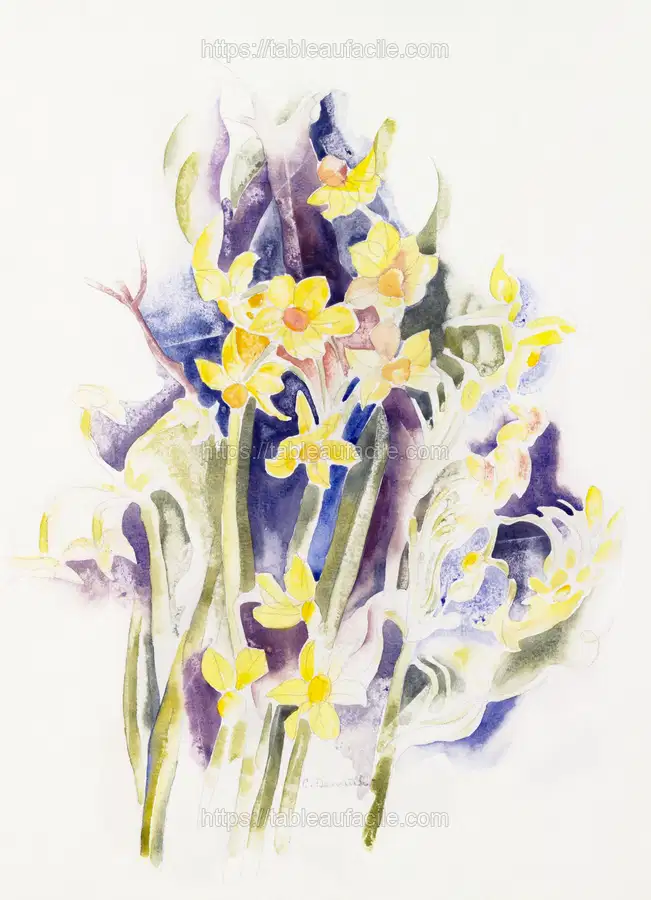 Small Daffodils (ca. 1914) Charles Demuth apercu