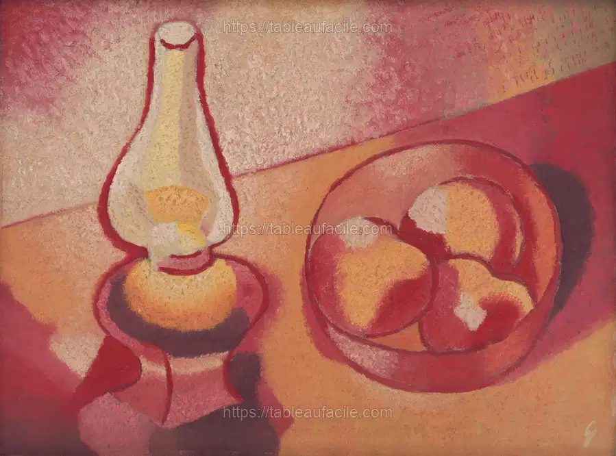 Still life with a lamp by Mikuláš Galanda apercu