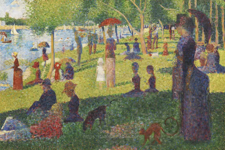 Study For a Sunday on La Grande Jatte (1884) by Georges Seurat apercu