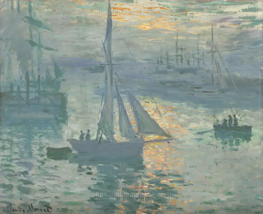 Sunrise (1873) by Claude Monet apercu