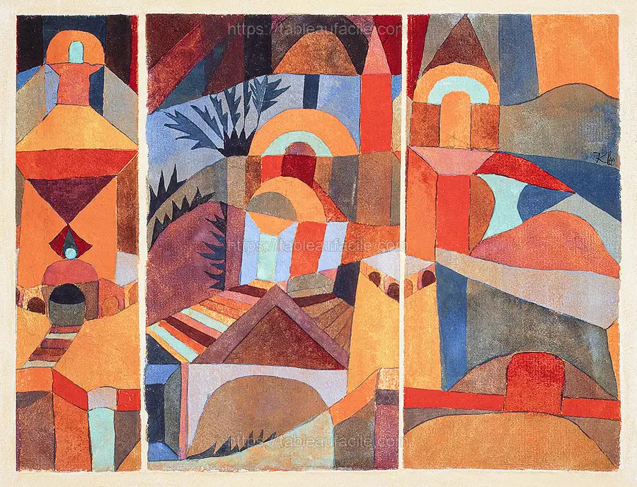 Temple Gardens (1920) by Paul Klee apercu