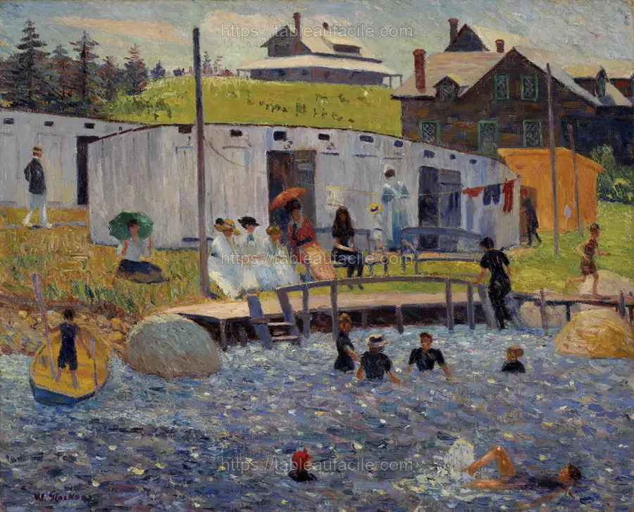 The Bathing Hour, Chester, Nova Scotia by William James Glackens apercu