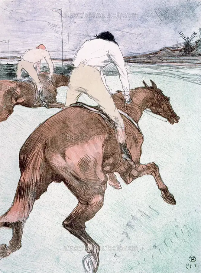 The Jockey by Henri de Toulouse Lautrec apercu