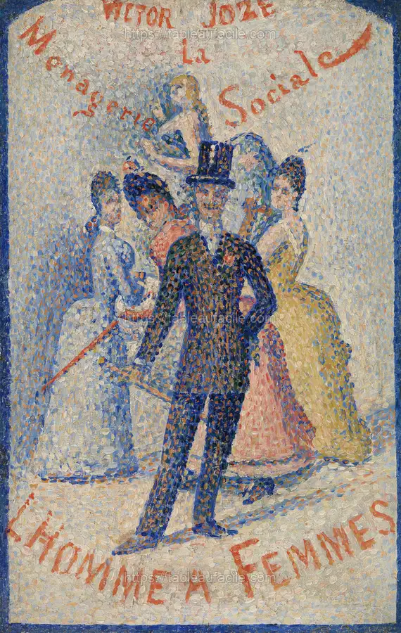 The Ladies_ Man (L_Homme Ã femmes) (1890) by Georges Seurat apercu