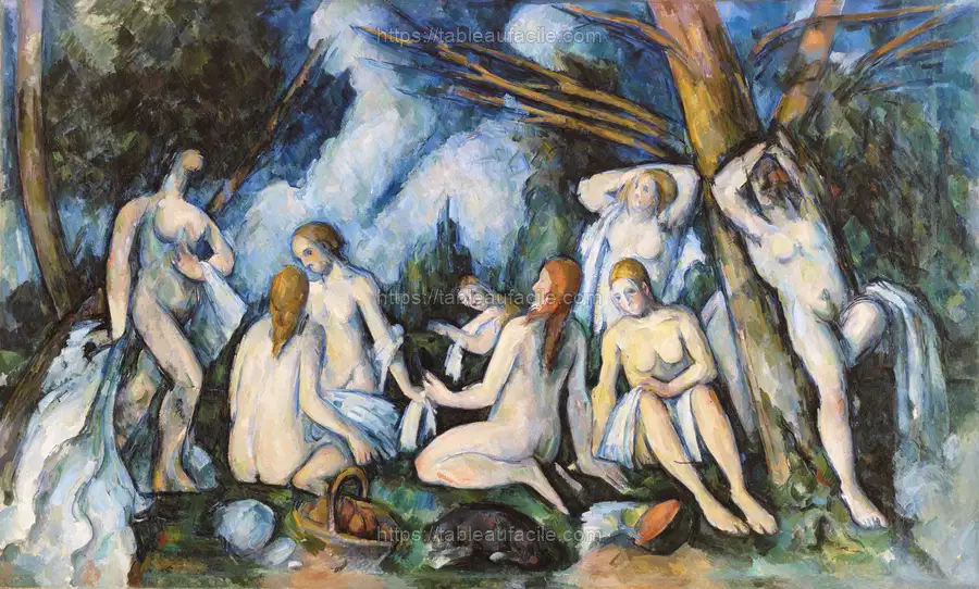 The Large Bathers (Les Grandes baigneuses) (ca. 1895–1906) by Paul Cézanne apercu