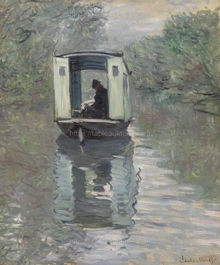 The Studio Boat (Le Bateau-atelier) by Claude Monet apercu