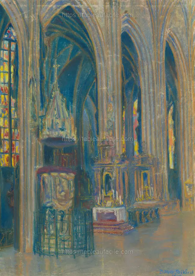 The interior of the košice cathedral by Konštantín Bauer apercu