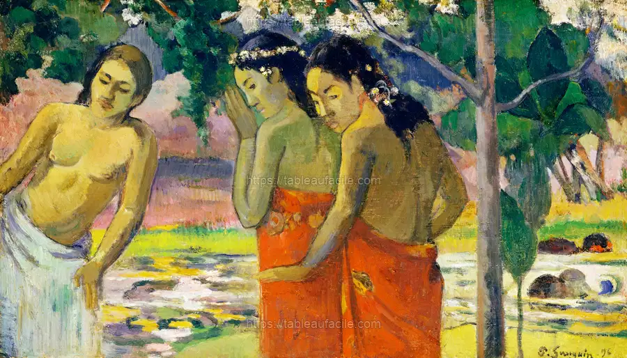 Three Tahitian Women (1896) by Paul Gauguin apercu