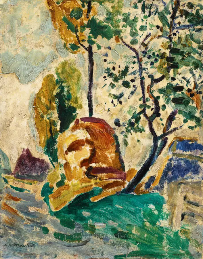 Tree and Rock by Alfred Henry Maurer apercu
