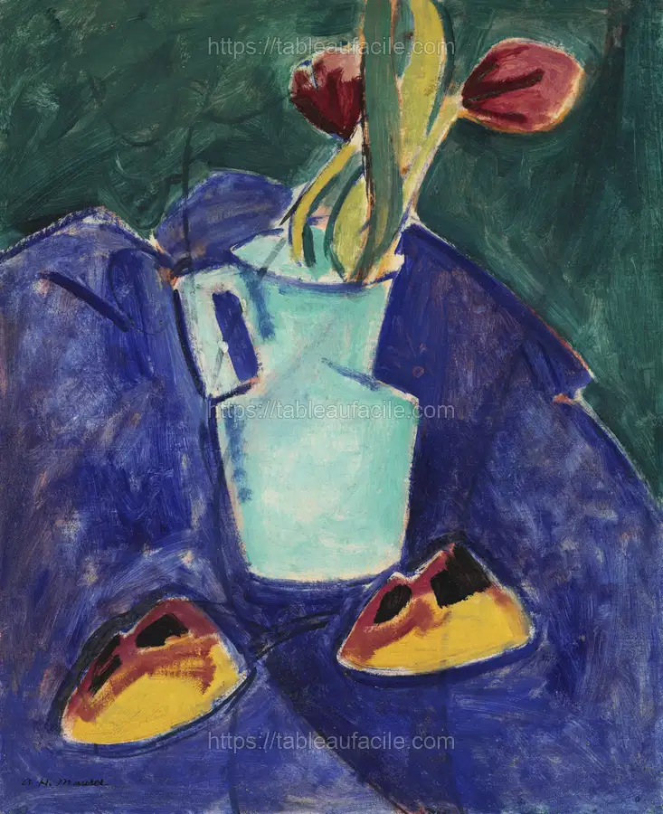 Tulips in a Green Vase by Alfred Henry Maurer apercu