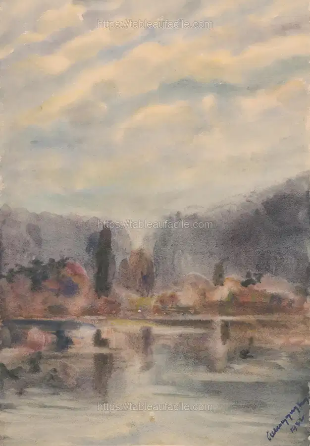 Twilight at a pond by Zolo Palugyay apercu