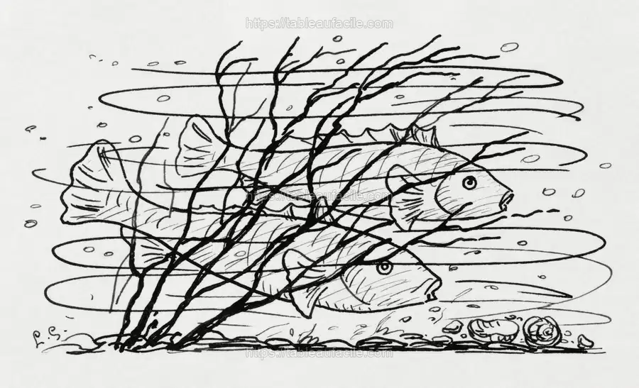 Two fish in the water (ca. 1891–1941)  by Leo Gestel apercu
