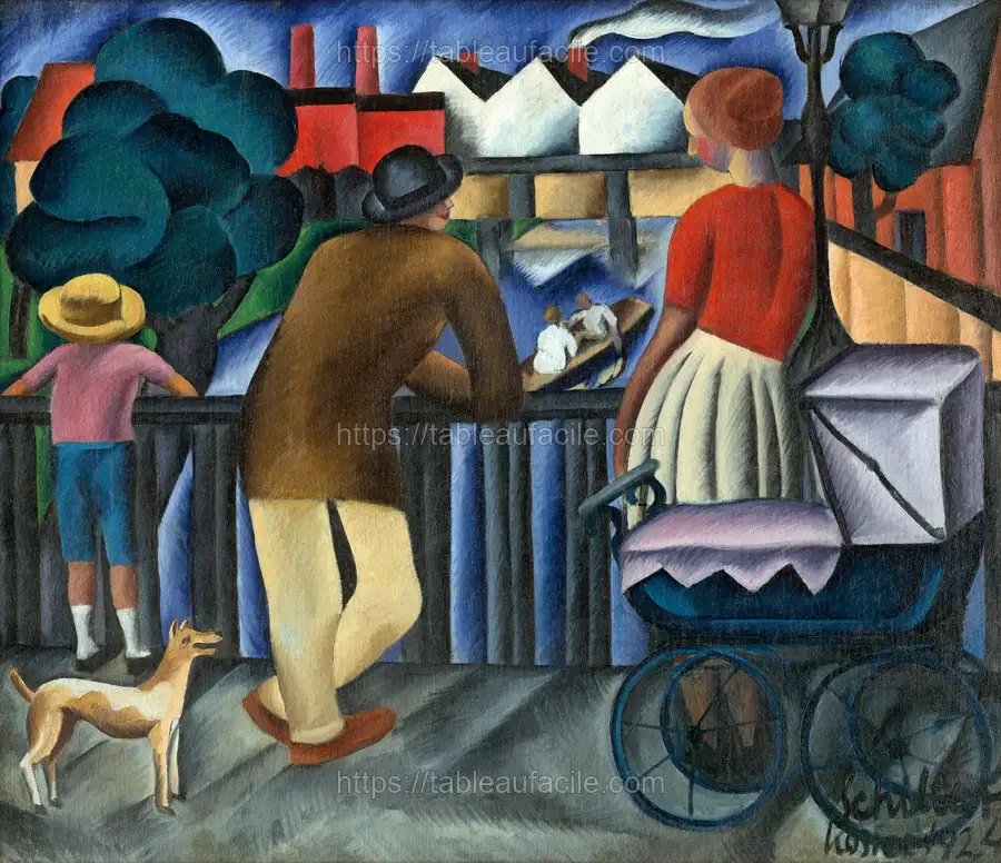 Urban theme (1924) vintage illustration by Gejza Schiller apercu