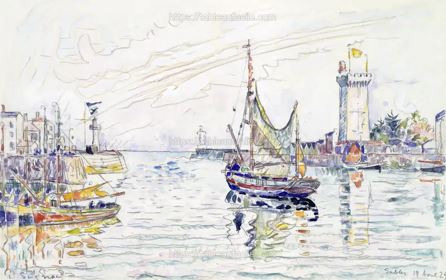 View of Les Sables d_Olonne (1929)  Paul Signac apercu