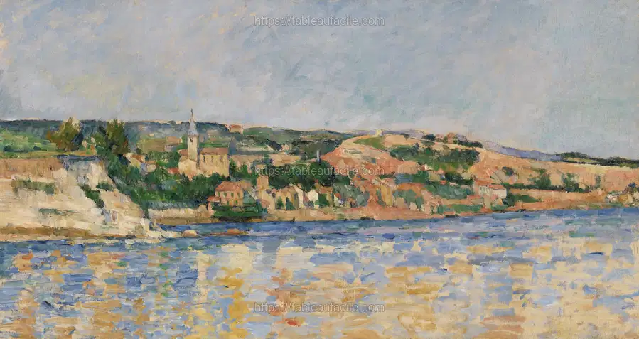 Village at the Water_s Edge (Village au bord de l_eau) (ca. 1876) by Paul Cézanne apercu