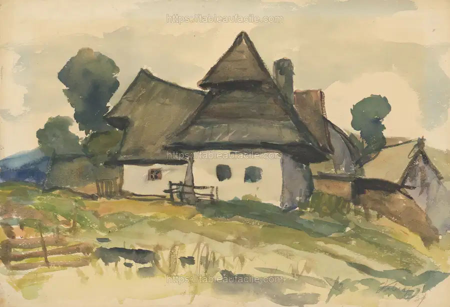 Village motif by Zolo Palugyay apercu