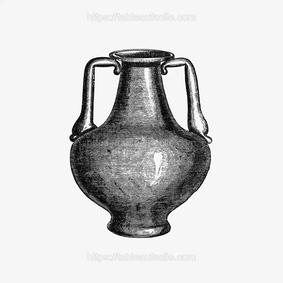 Vintage European style vase illustration apercu
