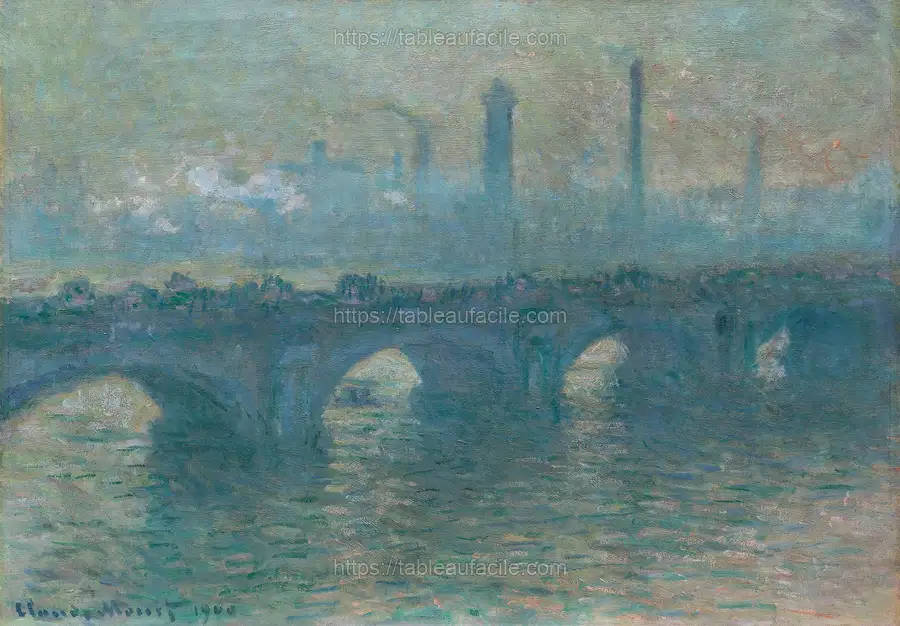 Waterloo Bridge, Gray Weather (1900) by Claude Monet apercu