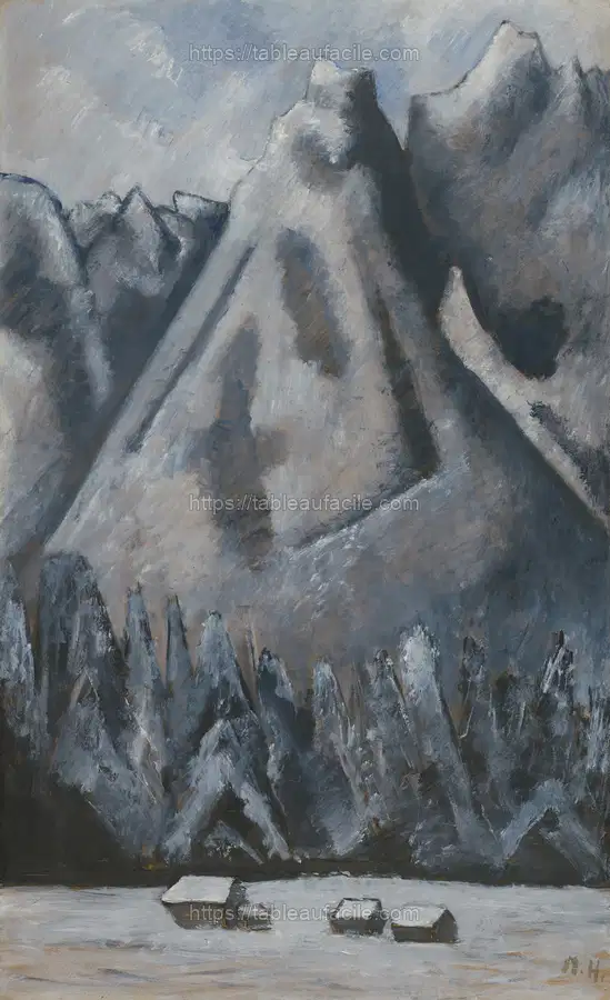 Waxenstein Peaks, Garmisch-Partenkirchen (ca. 1933–1934)  Marsden Hartley apercu