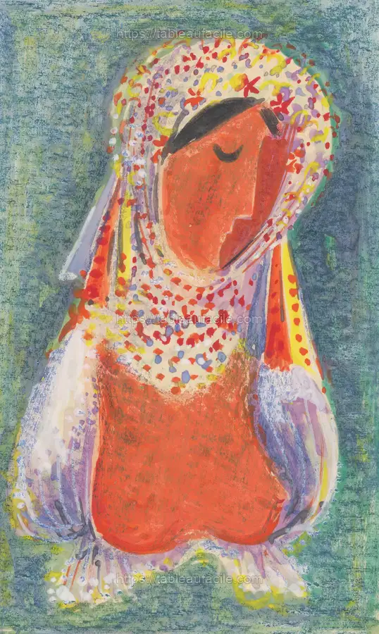 Wearing a folk costume by Mikuláš Galanda apercu