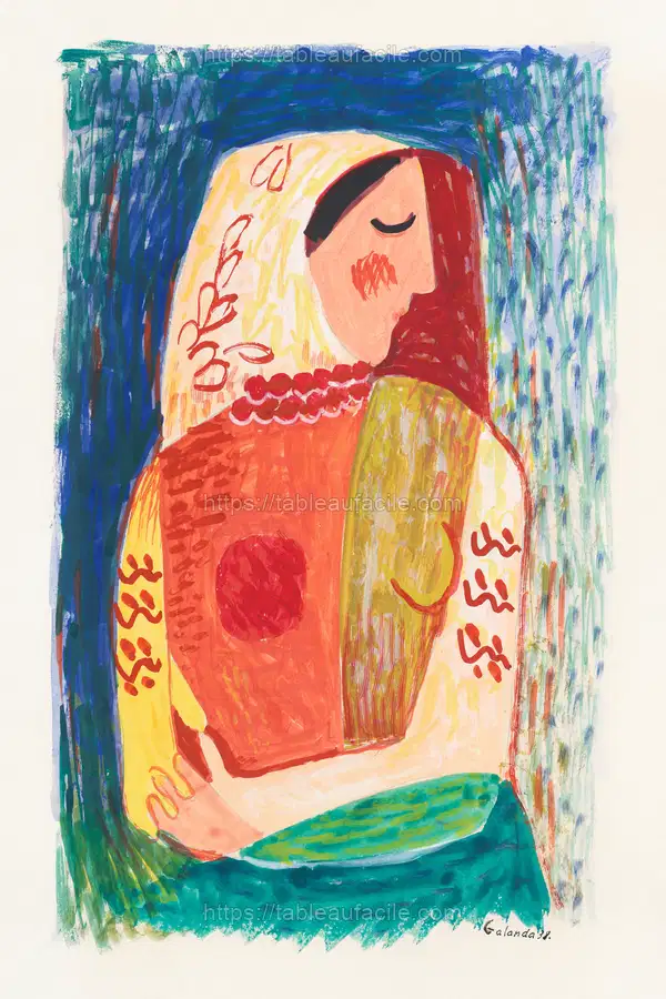 Woman (1938), vintage illustration by Mikulas Galanda apercu