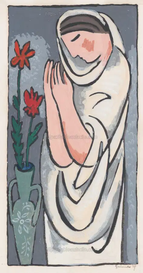 Woman and flower by Mikuláš Galanda 2 apercu