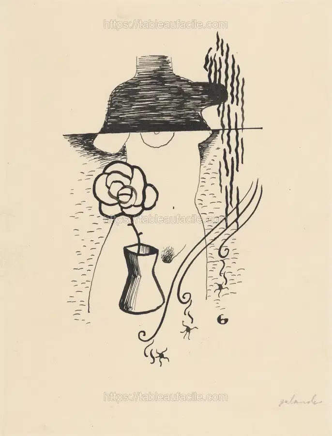 Woman and flower by Mikuláš Galanda apercu