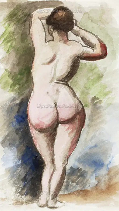 Woman showing her nude bum. Standing Female Nude by Carl Newman 3 apercu