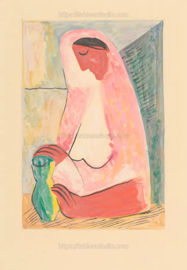 Woman with a vase by Mikuláš Galanda apercu