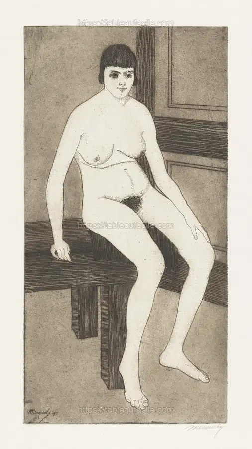 Zittend naakt (1917) by Samuel Jessurun de Mesquita apercu