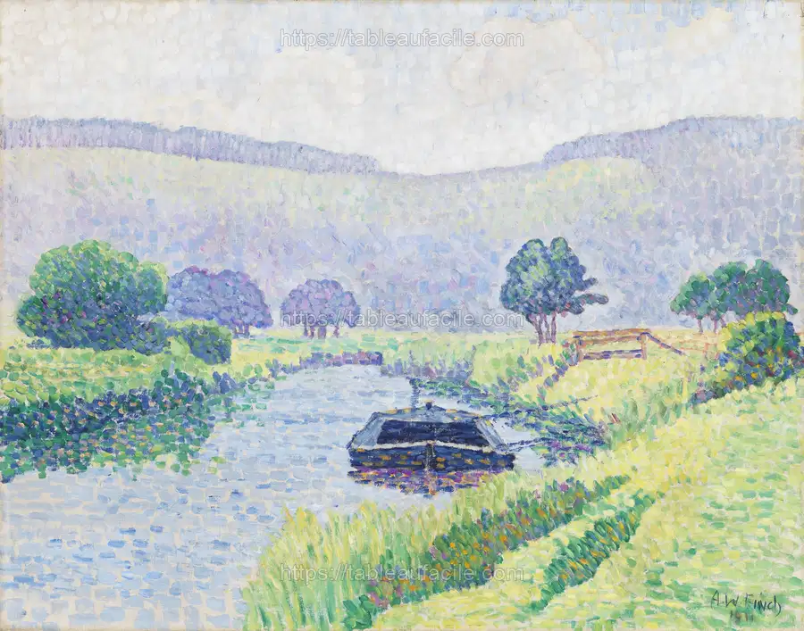 Amberleyn jokilaakso (arunjoki), 1911, by Alfred William Finch apercu