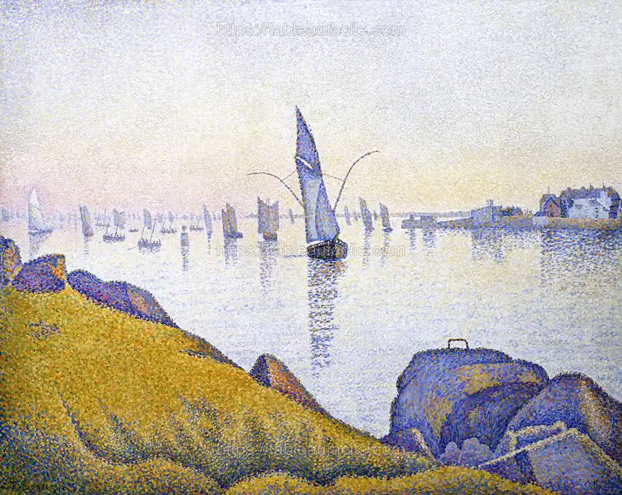 Evening Calm, Concarneau, Opus 220 (Allegro Maestoso) (1891) Paul Signac apercu