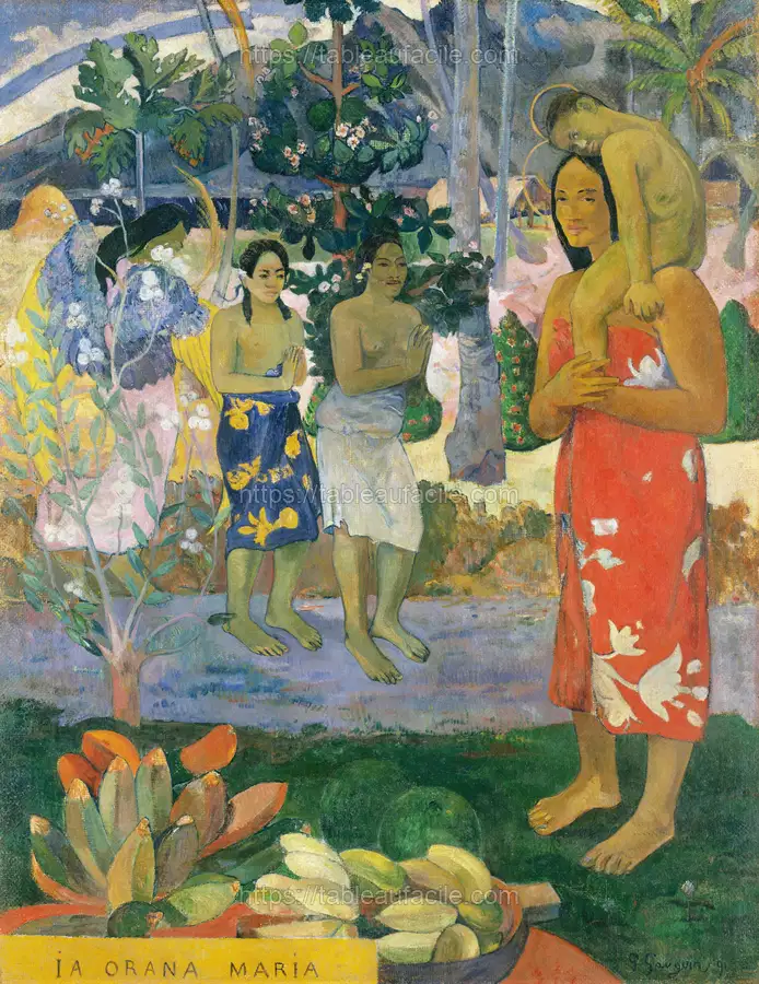 Hail Mary (Ia Orana Maria) (1891) by Paul Gauguin apercu