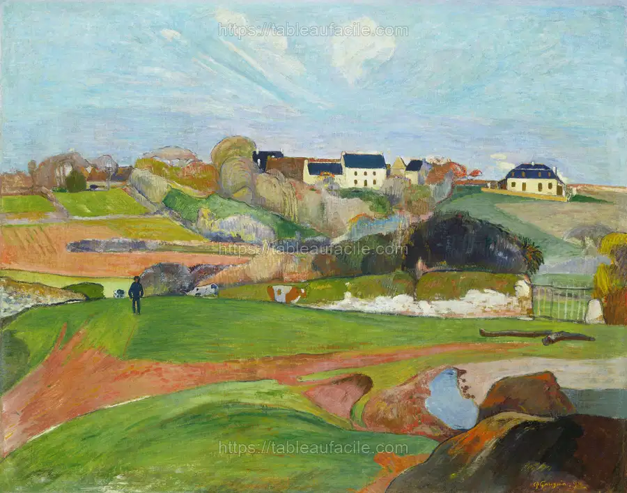Landscape at Le Pouldu (1890) by Paul Gauguin apercu