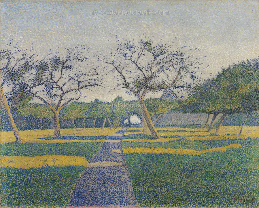 Orchard at la louvière, 1890, by Alfred William Finch apercu