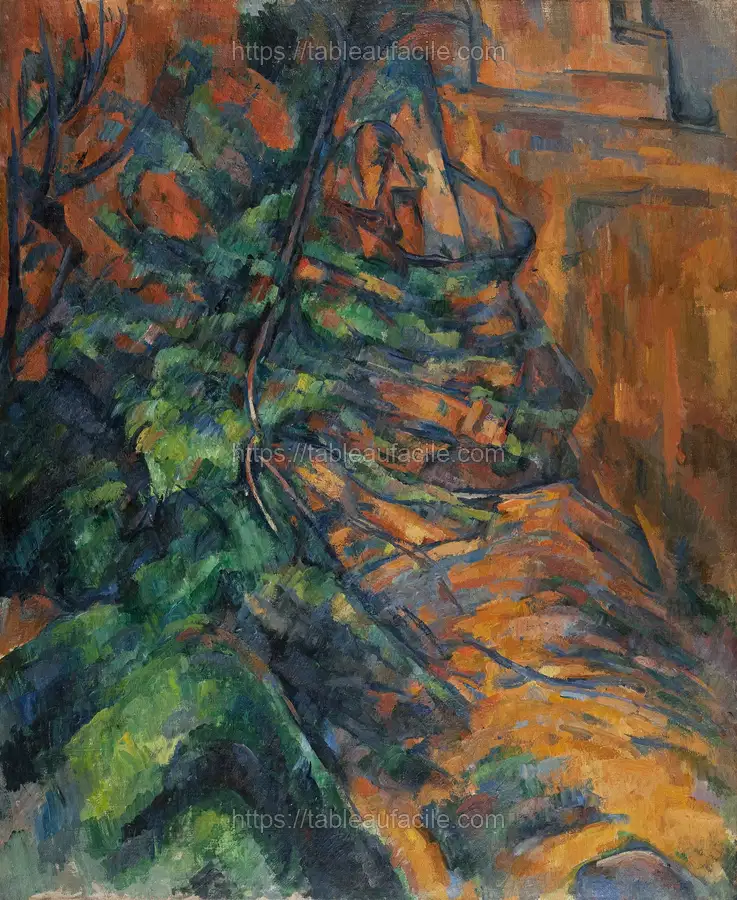 Paul Cézanne_s Rocks and branches apercu