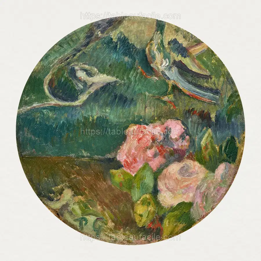 Paul Gauguin_s Flowers and Bird apercu