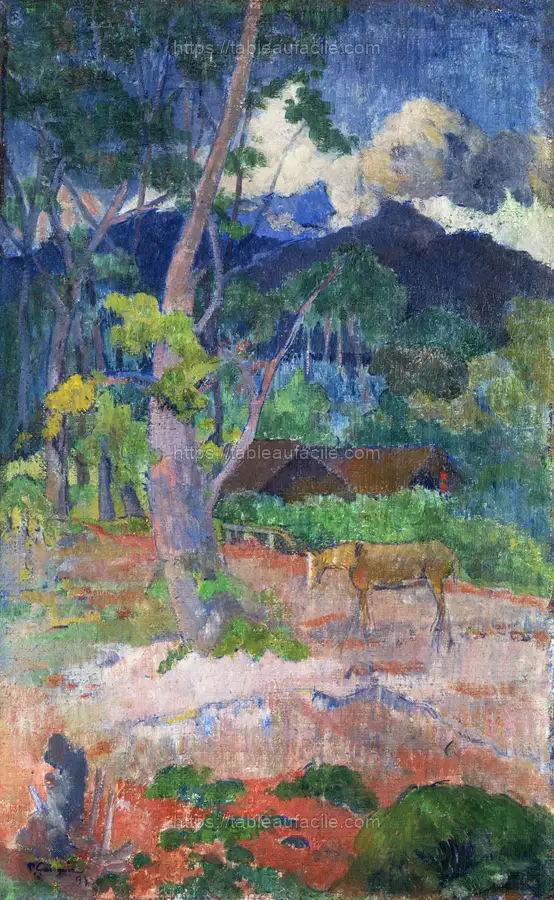 Paul Gauguin_s Landscape with a Horse (1899) apercu