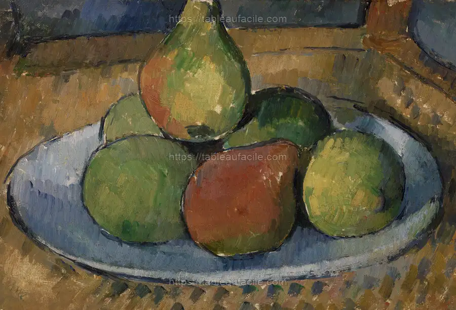 Plate of Fruit on a Chair (Assiette de fruits sur une chaise) by Paul Cézanne apercu