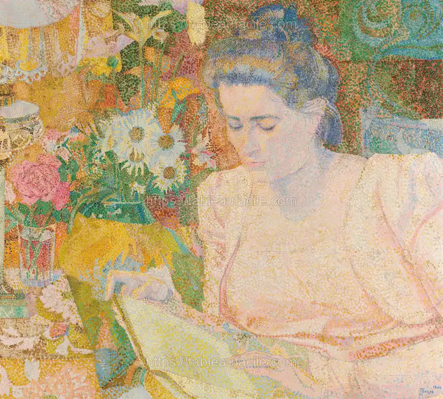 Portrait of Mrs Marie Jeannette de Lange (1900) by Jan Toorop apercu