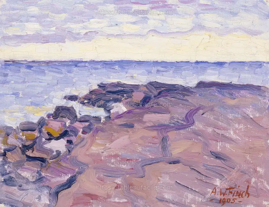 Rantakallioita, 1905, by Alfred William Finch apercu