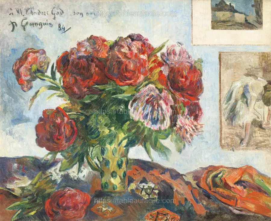 Still Life with Peonies (1884) by Paul Gauguin apercu