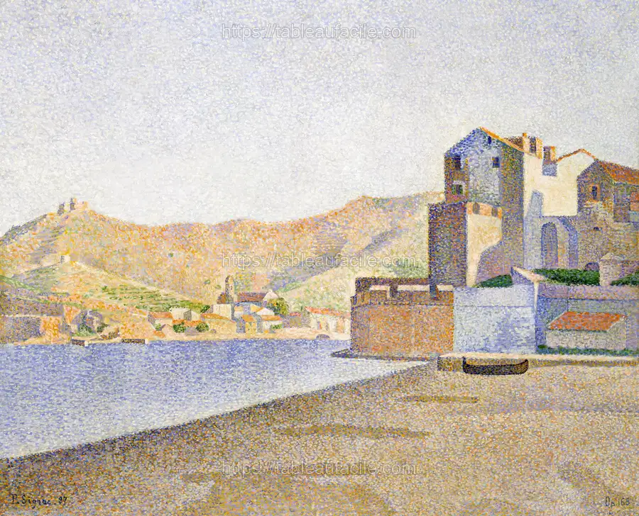 The Town Beach, Collioure, Opus 165 (1887) Paul Signac apercu