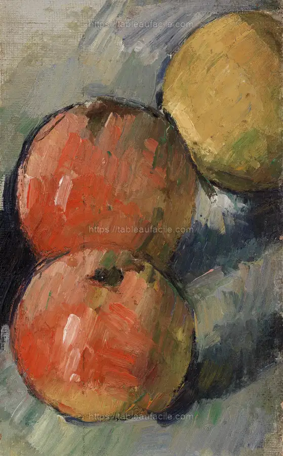 Three Apples (Deux pommes et demie) (ca. 1878–1879) by Paul Cézanne apercu