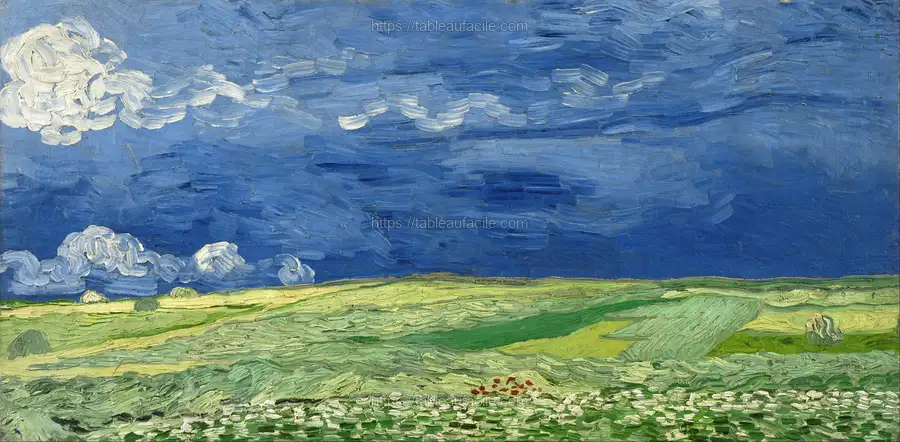 Vincent van Gogh - Wheatfield under thunderclouds apercu