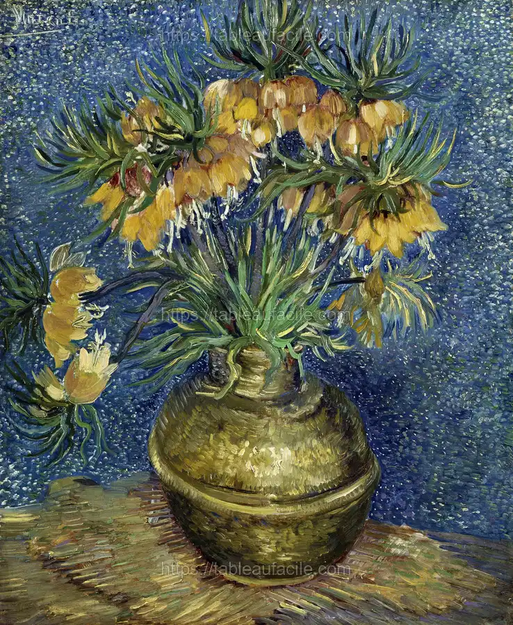 Vincent van Gogh_s Imperial Fritillaries in a Copper Vase (1887) apercu